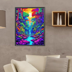 Rainbow Jungle 30*40CM(Canvas) Full Round Drill Diamond Painting