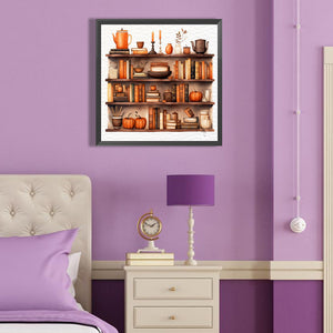 Locker And Pumpkin 40*40CM(Canvas) Full Round Drill Diamond Painting