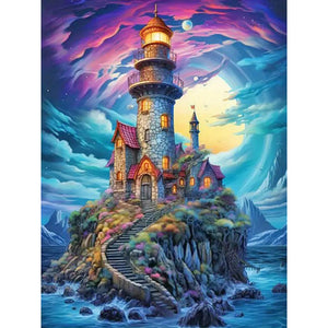 Doktok Island In The Sea 30*40CM(Canvas) Full Round Drill Diamond Painting