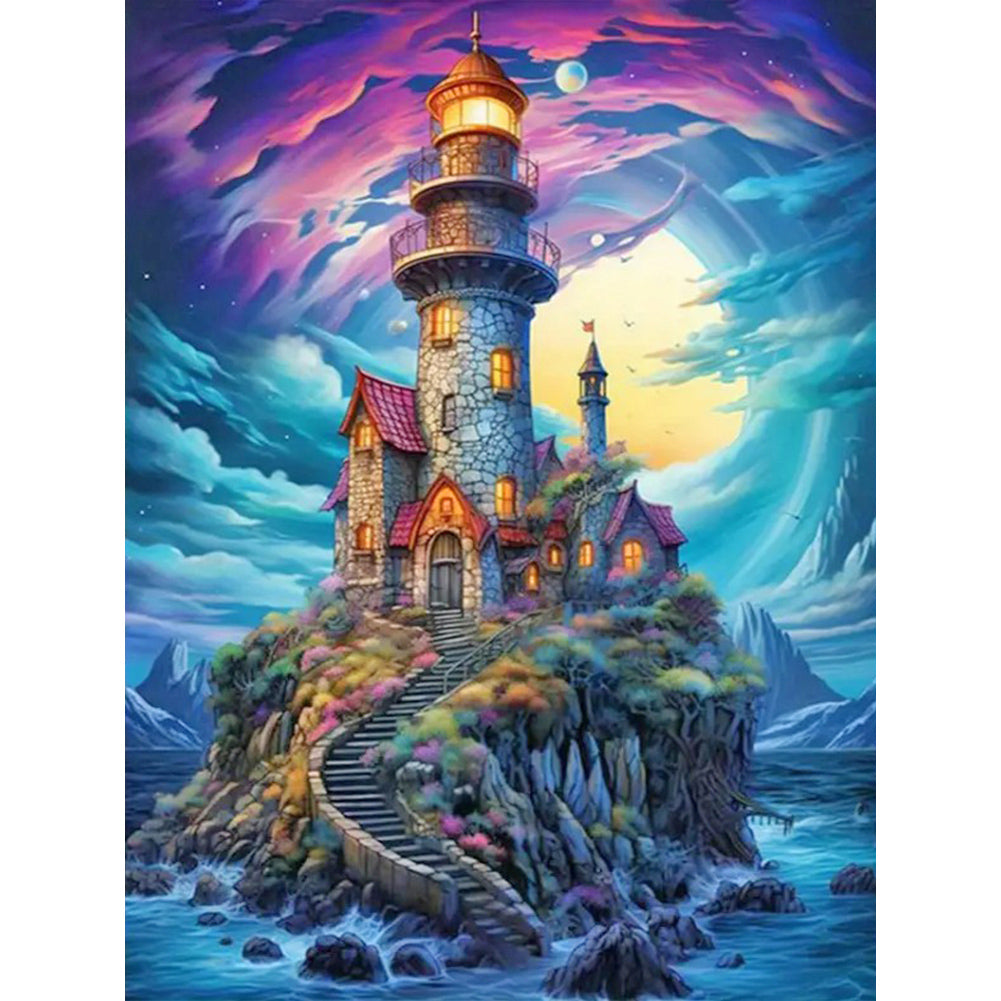 Doktok Island In The Sea 30*40CM(Canvas) Full Round Drill Diamond Painting