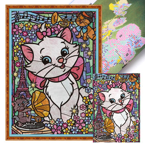 Yishu - Marie Cat - 50*70CM 11CT 3 Stamped Cross Stitch