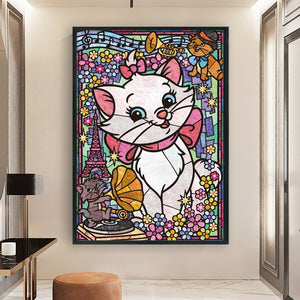 Yishu - Marie Cat - 50*70CM 11CT 3 Stamped Cross Stitch