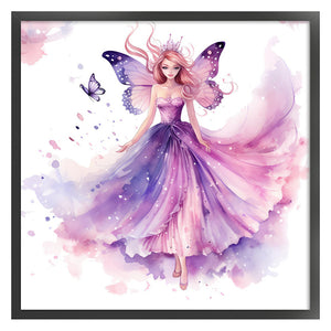 Yishu - Butterfly Princess - 60*60CM 11CT 3 Stamped Cross Stitch
