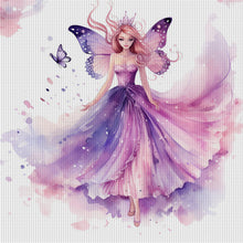 Load image into Gallery viewer, Yishu - Butterfly Princess - 60*60CM 11CT 3 Stamped Cross Stitch
