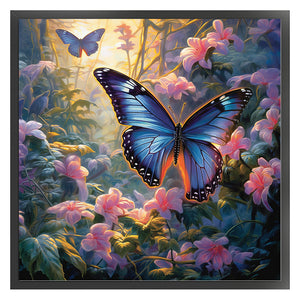 Huancan - Flowers And Butterflies - 40*40CM 11CT 3 Stamped Cross Stitch