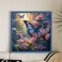 Load image into Gallery viewer, Huancan - Flowers And Butterflies - 40*40CM 11CT 3 Stamped Cross Stitch
