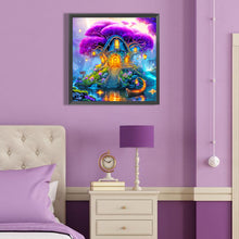 Load image into Gallery viewer, Tranquil Purple Tree House 40*40CM(Canvas) Full Round Drill Diamond Painting
