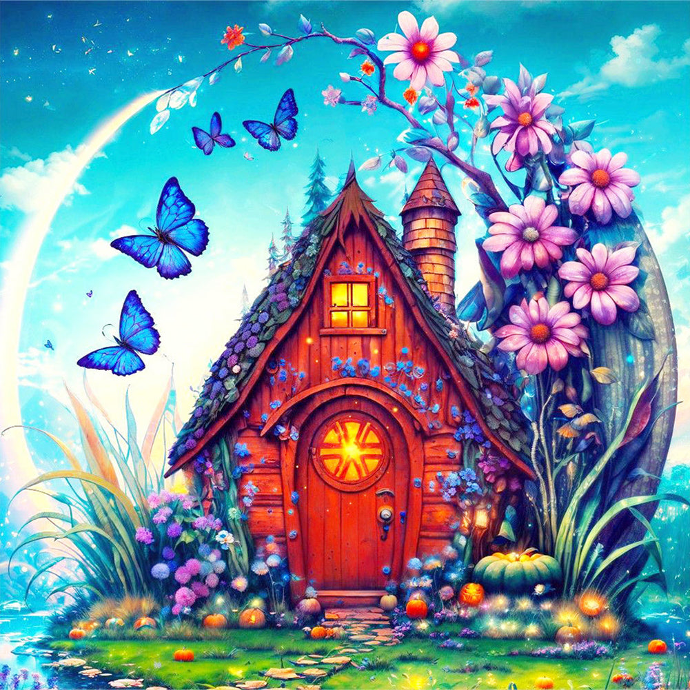 Tranquil Cottage 40*40CM(Canvas) Full Round Drill Diamond Painting