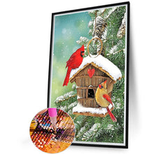 Load image into Gallery viewer, Christmas Sparrow Cottage 40*60CM(Canvas) Full Round Drill Diamond Painting

