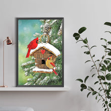 Load image into Gallery viewer, Christmas Sparrow Cottage 40*60CM(Canvas) Full Round Drill Diamond Painting
