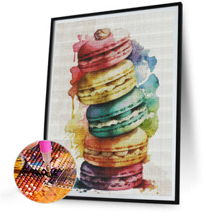 Macaron Stacking Game 30*40CM(Canvas) Full Round Drill Diamond Painting