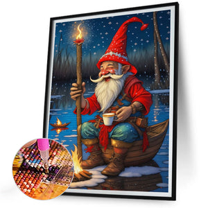 Christmas Santa Claus 30*40CM(Canvas) Full Round Drill Diamond Painting