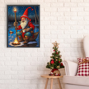 Christmas Santa Claus 30*40CM(Canvas) Full Round Drill Diamond Painting