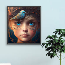 Load image into Gallery viewer, Bird Girl 35*40CM(Canvas) Full Round Drill Diamond Painting

