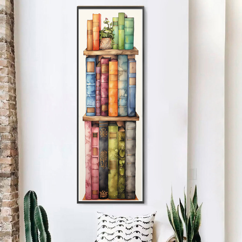 Stack Of Flower Books - Full 11CT Stamped Cross Stitch 30x80CM - Huacan