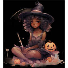 Load image into Gallery viewer, Huancan - Halloween Witch - 50*55CM 11CT 3 Stamped Cross Stitch

