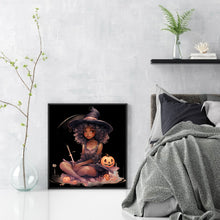 Load image into Gallery viewer, Huancan - Halloween Witch - 50*55CM 11CT 3 Stamped Cross Stitch
