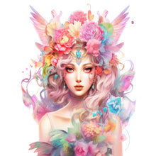 Load image into Gallery viewer, Huancan - Girl With Flowers - 50*65CM 11CT 3 Stamped Cross Stitch
