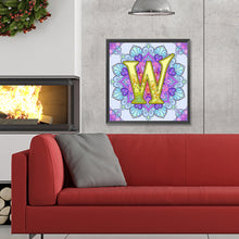 Load image into Gallery viewer, Mandala Letter W 30*30CM(Canvas) Full Round Drill Diamond Painting
