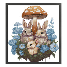 Load image into Gallery viewer, Joy Sunday - Rabbit Family - 40*47CM 14CT 2 Stamped Cross Stitch
