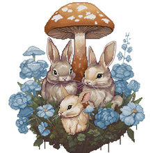 Load image into Gallery viewer, Joy Sunday - Rabbit Family - 40*47CM 14CT 2 Stamped Cross Stitch

