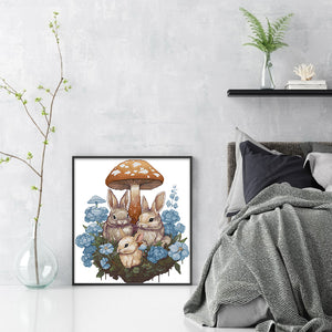 Joy Sunday - Rabbit Family - 40*47CM 14CT 2 Stamped Cross Stitch