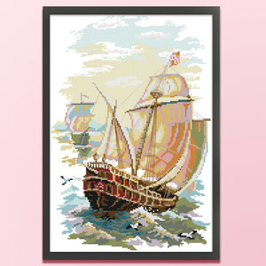 Joy Sunday - Setting Sail - 29*43CM 14CT 2 Stamped Cross Stitch