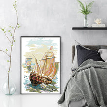 Load image into Gallery viewer, Joy Sunday - Setting Sail - 29*43CM 14CT 2 Stamped Cross Stitch
