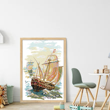 Load image into Gallery viewer, Joy Sunday - Setting Sail - 29*43CM 14CT 2 Stamped Cross Stitch
