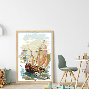 Joy Sunday - Setting Sail - 29*43CM 14CT 2 Stamped Cross Stitch