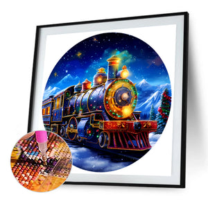 Christmas Train 30*30CM(Picture) Full Round Drill Diamond Painting