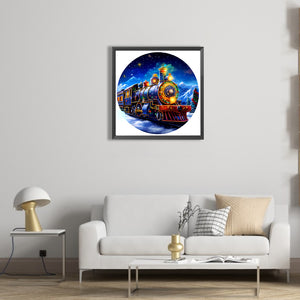 Christmas Train 30*30CM(Picture) Full Round Drill Diamond Painting