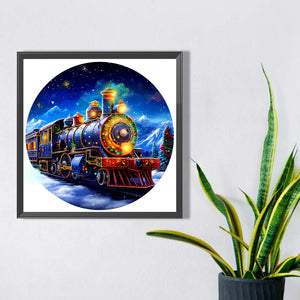 Christmas Train 30*30CM(Picture) Full Round Drill Diamond Painting