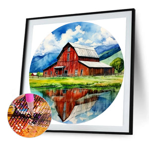 Log Cabin 30*30CM(Picture) Full Round Drill Diamond Painting