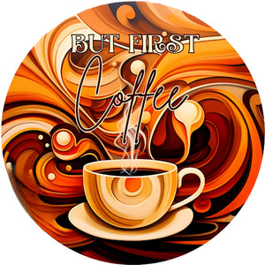 Coffee 30*30CM(Picture) Full Round Drill Diamond Painting