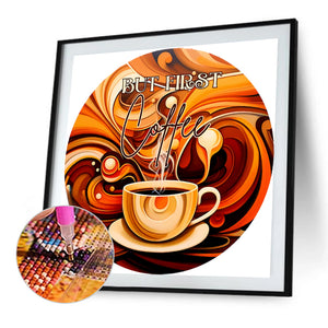 Coffee 30*30CM(Picture) Full Round Drill Diamond Painting