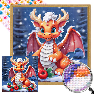 Little Dragon 40*40CM(Picture) Full Round Drill Diamond Painting