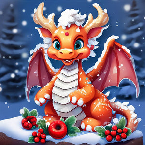 Little Dragon 40*40CM(Picture) Full Round Drill Diamond Painting