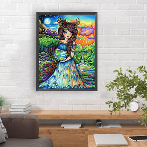 Girl 30*40CM(Canvas) Full Round Drill Diamond Painting