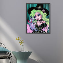Load image into Gallery viewer, Girl With Green Hair 40*50CM(Canvas) Full Round Drill Diamond Painting
