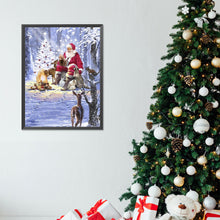 Load image into Gallery viewer, Christmas Santa Claus And Small Animals 30*40CM(Canvas) Full Round Drill Diamond Painting
