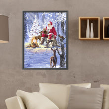 Load image into Gallery viewer, Christmas Santa Claus And Small Animals 30*40CM(Canvas) Full Round Drill Diamond Painting
