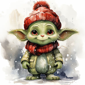 Little Yoda 30*30CM(Canvas) Full Round Drill Diamond Painting