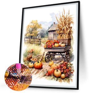 Autumn Scenery 30*40CM(Picture) Full Square Drill Diamond Painting