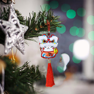 Spring Brand - Lion Dance DIY Scented Bag Embroidery Kit DIY Handcrafted Gifts (Lucky Cat #5)