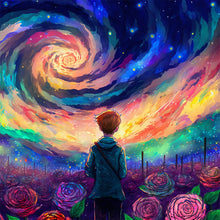 Load image into Gallery viewer, Under The Starry Sky 40*40CM(Picture) Full Round Drill Diamond Painting
