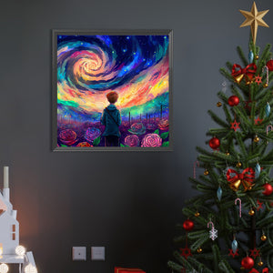 Under The Starry Sky 40*40CM(Picture) Full Round Drill Diamond Painting