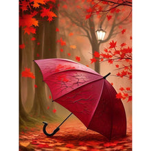 Load image into Gallery viewer, Red Umbrella In The Woods 30*40CM(Canvas) Full Round Drill Diamond Painting

