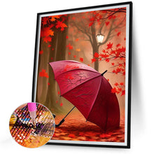 Load image into Gallery viewer, Red Umbrella In The Woods 30*40CM(Canvas) Full Round Drill Diamond Painting

