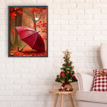 Load image into Gallery viewer, Red Umbrella In The Woods 30*40CM(Canvas) Full Round Drill Diamond Painting
